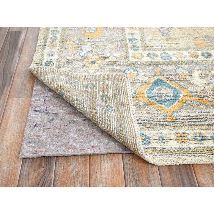 9'2" x 12'6" New Hand Knotted Brown Wool Rectangle Oriental Rug - MOA102893