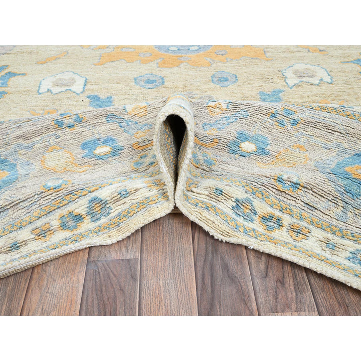 9'2" x 12'6" New Hand Knotted Brown Wool Rectangle Oriental Rug - MOA102893