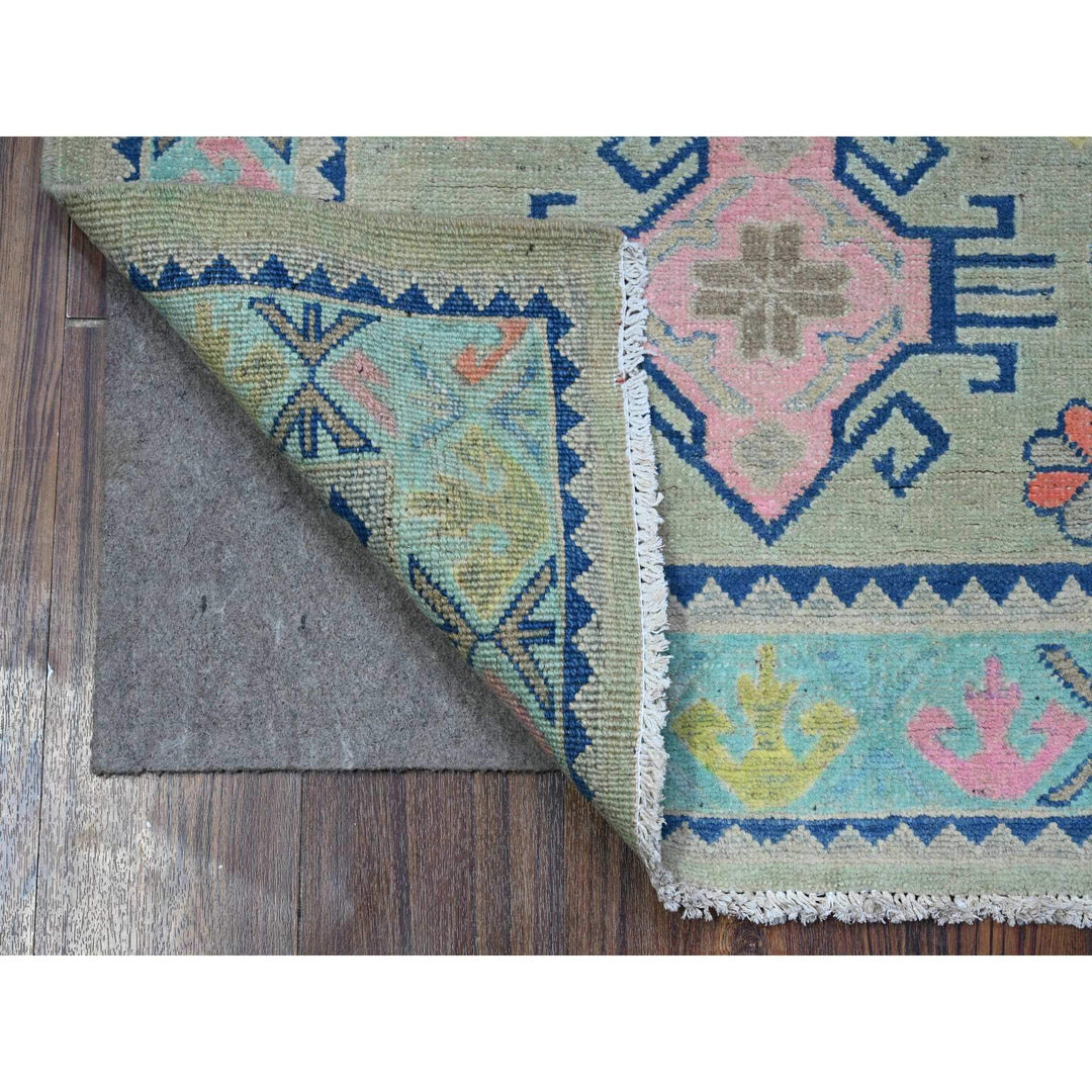 2'10" x 4'0" New Hand Knotted Grey Wool Rectangle Oriental Rug - MOA10289400