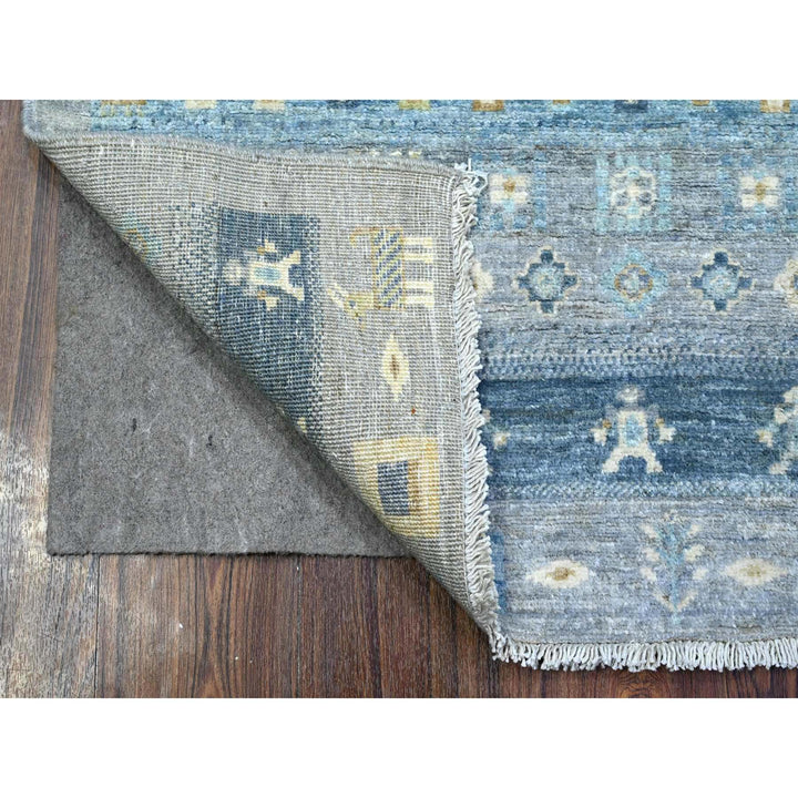 3'2" x 4'10" New Hand Knotted Grey Wool Rectangle Oriental Rug - MOA10289407