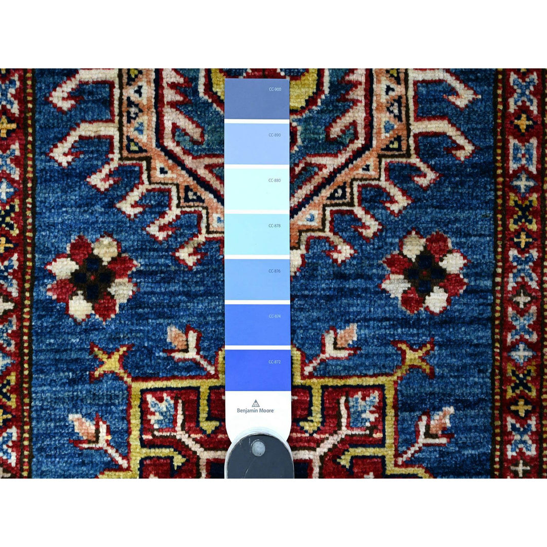 2'8" x 8'0" New Hand Knotted Blue Wool Runner Oriental Rug - MOA10289433