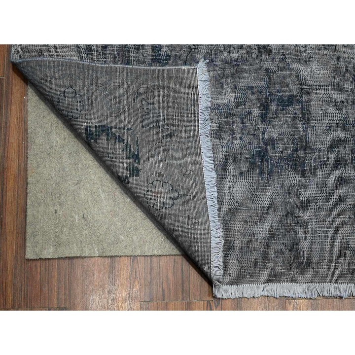 9'8" x 12'6" Vintage Hand Knotted Grey Wool Rectangle Oriental Rug - MOA10289452