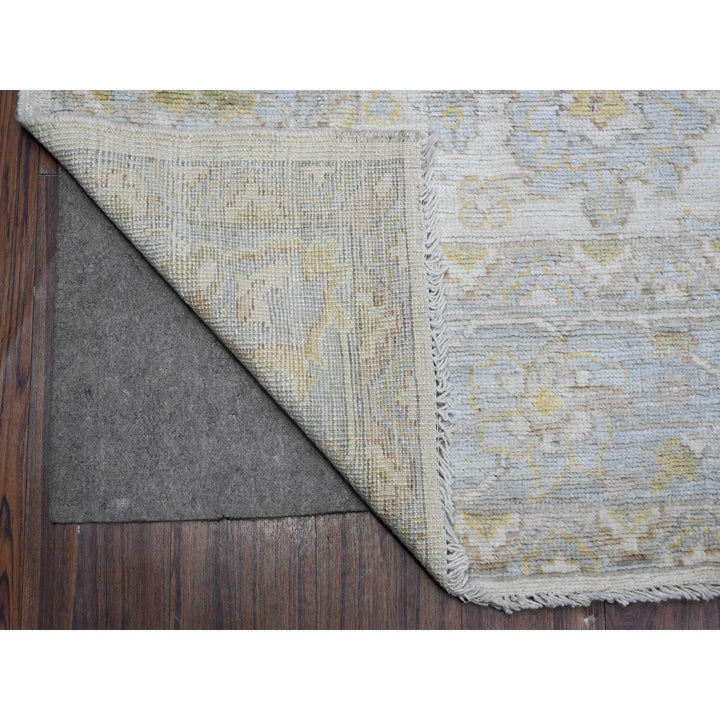 8'1" x 10'1" New Hand Knotted Ivory Wool Rectangle Oriental Rug - MOA10289454