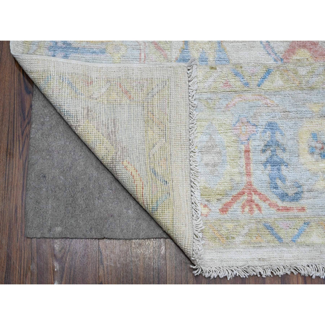 7'10" x 9'9" New Hand Knotted Grey Wool Rectangle Oriental Rug - MOA10289455