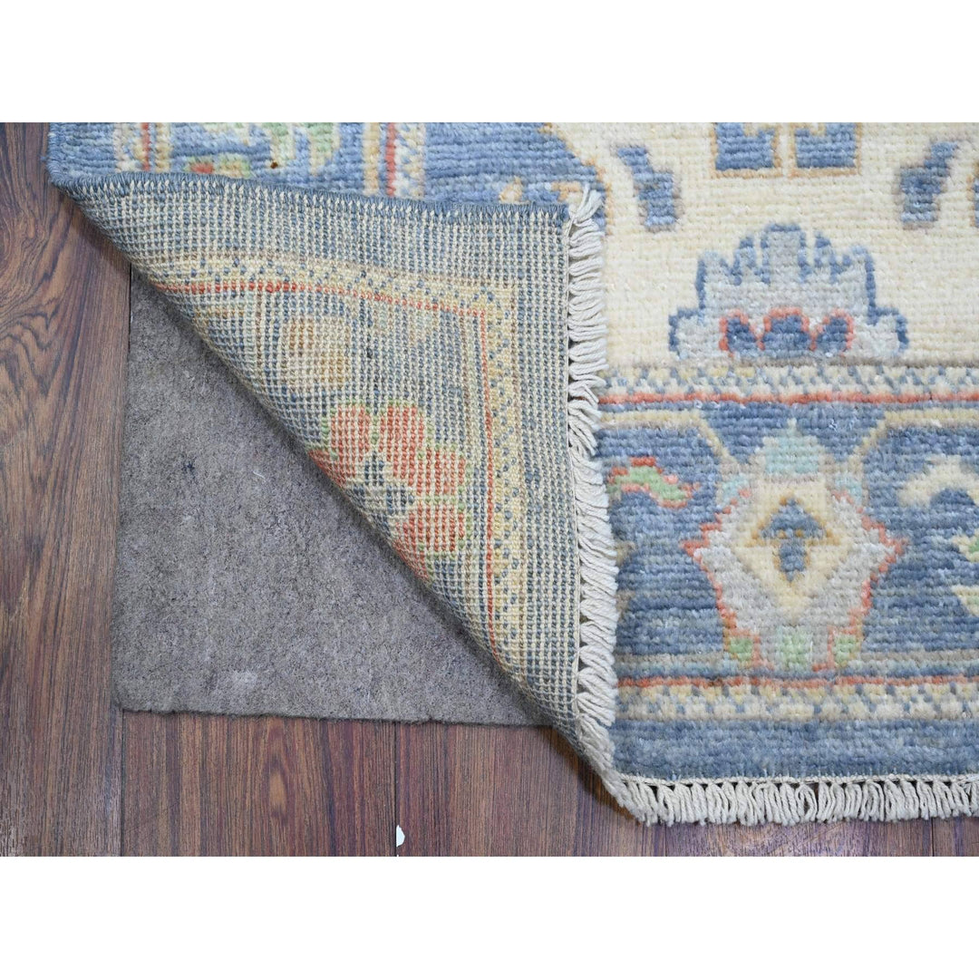 2'10" x 17'11" New Hand Knotted Blue Wool Runner Oriental Rug - MOA10289471