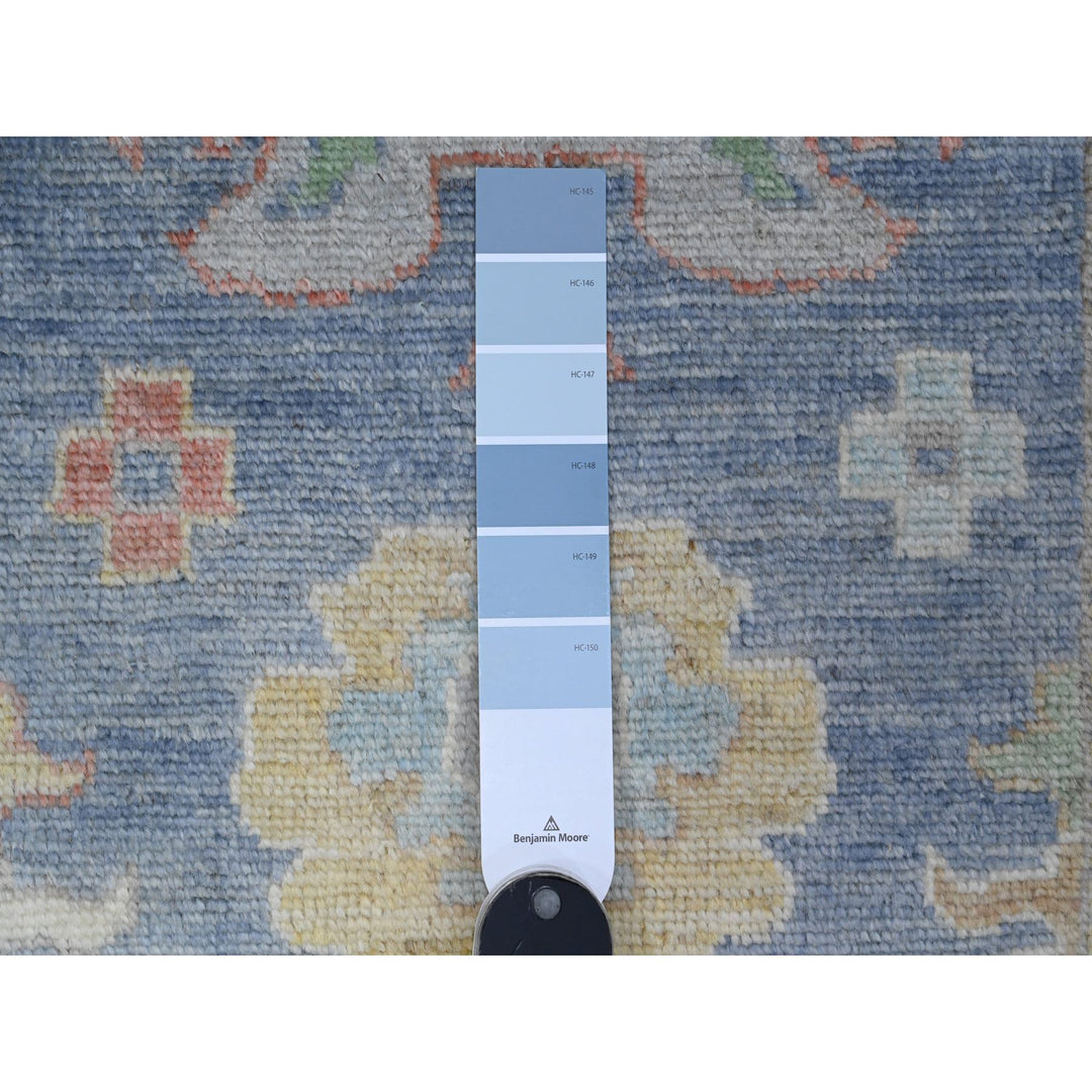 2'10" x 17'11" New Hand Knotted Blue Wool Runner Oriental Rug - MOA10289471