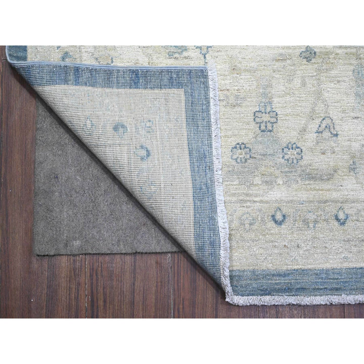 9'10" x 20'3" New Hand Knotted Blue Wool Rectangle Oriental Rug - MOA10289473