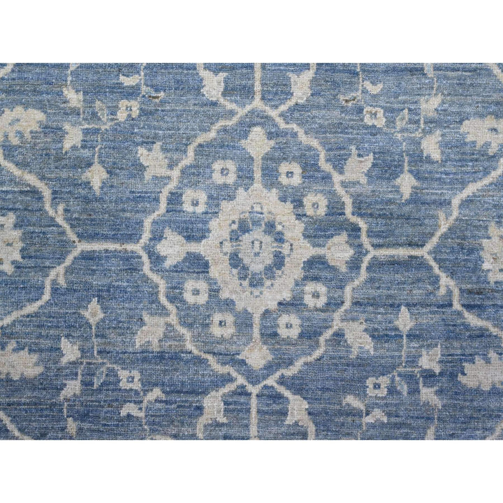 9'10" x 20'3" New Hand Knotted Blue Wool Rectangle Oriental Rug - MOA10289473