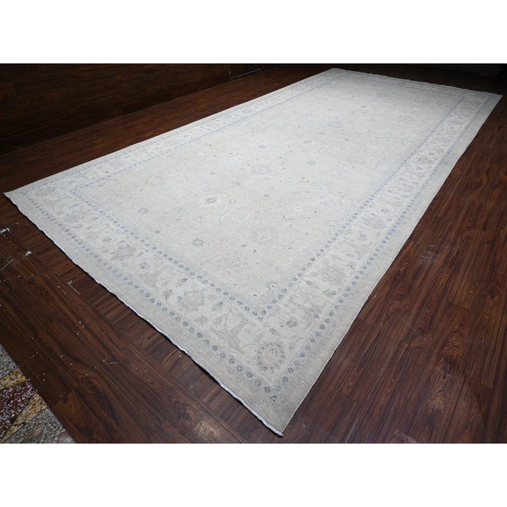 10'0" x 20'8" New Hand Knotted Grey Wool Rectangle Oriental Rug - MOA10289474