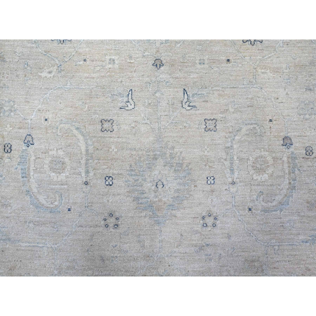 10'0" x 20'8" New Hand Knotted Grey Wool Rectangle Oriental Rug - MOA10289474