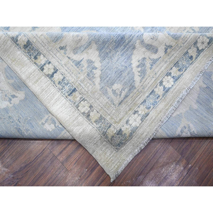 17'11" x 23'7" New Hand Knotted Ivory Wool Rectangle Oriental Rug - MOA10289477