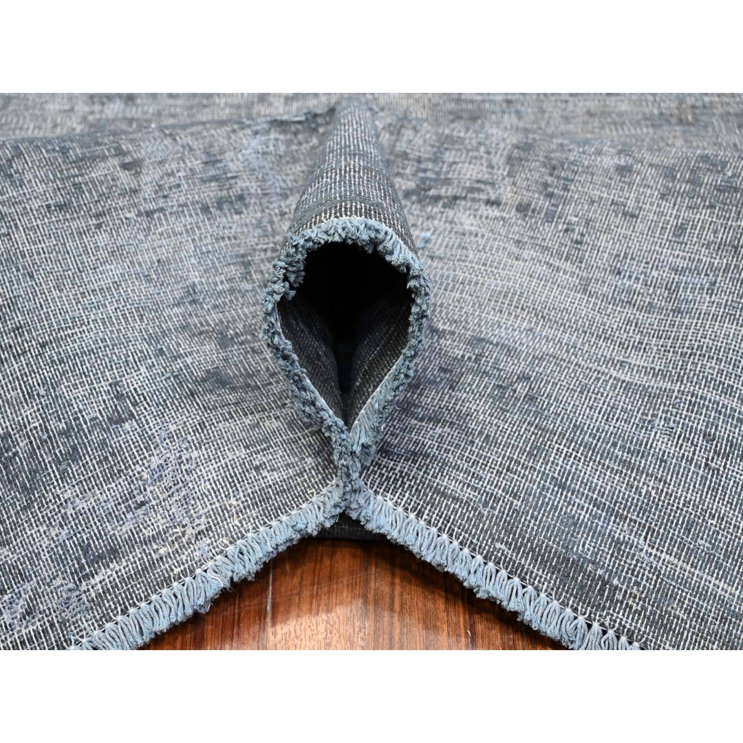 9'6" x 12'5" Vintage Hand Knotted Grey Wool Rectangle Oriental Rug - MOA10289481