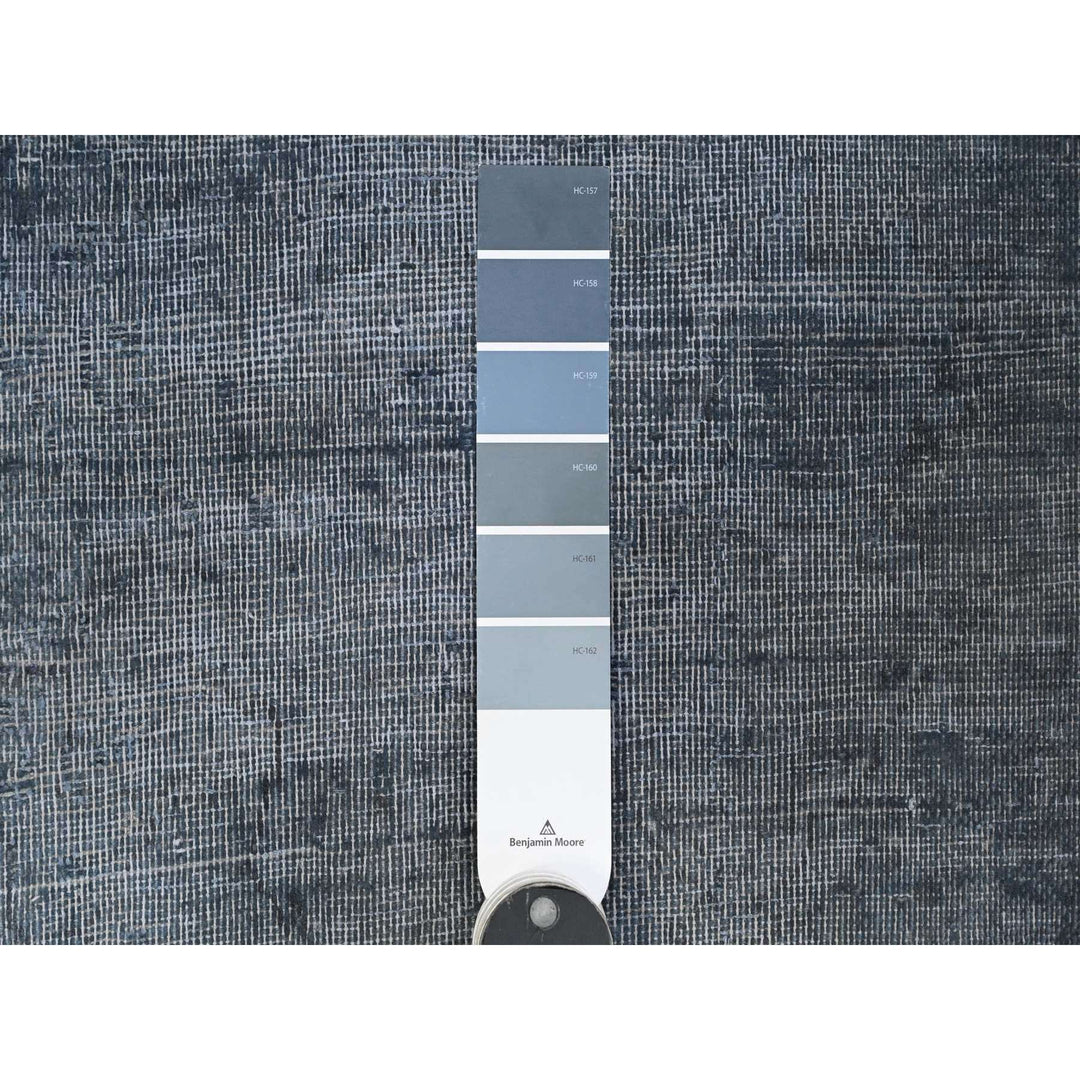 9'6" x 12'5" Vintage Hand Knotted Grey Wool Rectangle Oriental Rug - MOA10289481