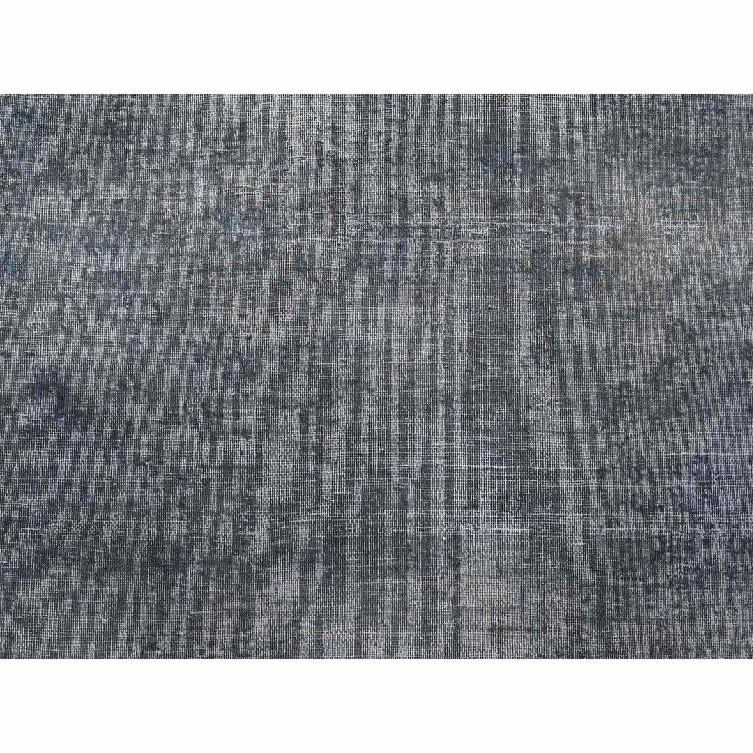 9'6" x 12'5" Vintage Hand Knotted Grey Wool Rectangle Oriental Rug - MOA10289481