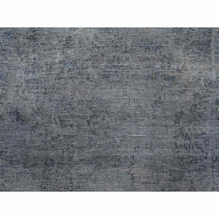9'6" x 12'5" Vintage Hand Knotted Grey Wool Rectangle Oriental Rug - MOA10289481