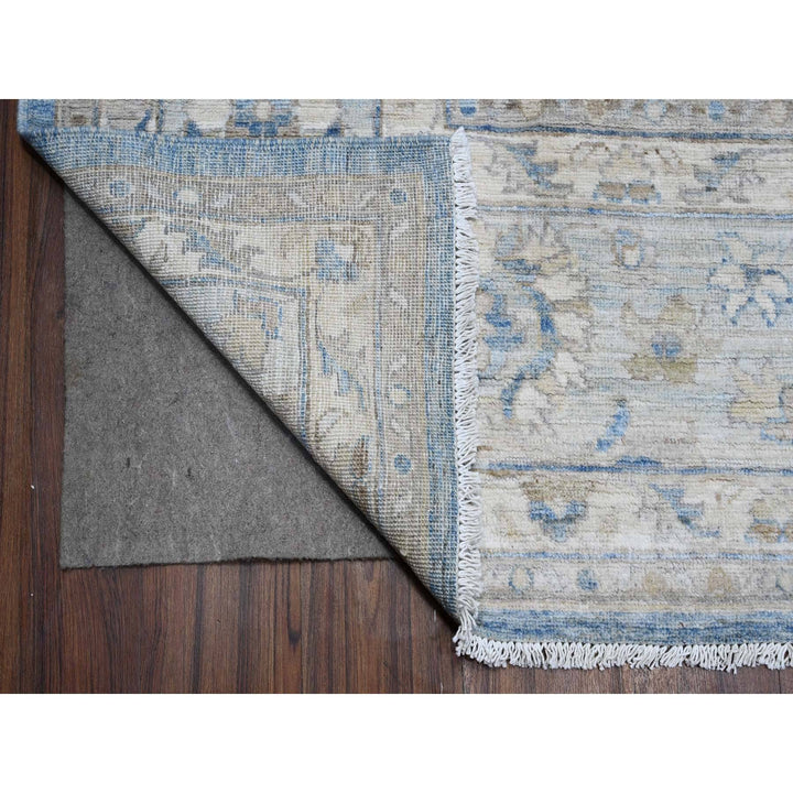 8'9" x 11'11" New Hand Knotted Blue Wool Rectangle Oriental Rug - MOA10289486