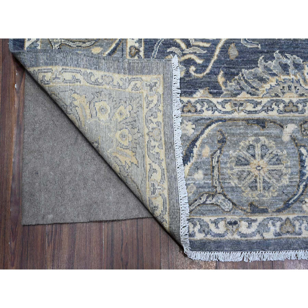 8'0" x 9'9" New Hand Knotted Grey Wool Rectangle Oriental Rug - MOA10289489