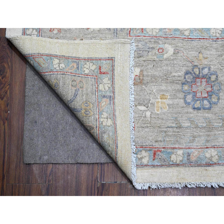 9'10" x 13'10" New Hand Knotted Ivory Wool Rectangle Oriental Rug - MOA10289492