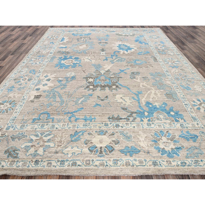 9'7" x 12'2" New Hand Knotted Brown Wool Rectangle Oriental Rug - MOA102894