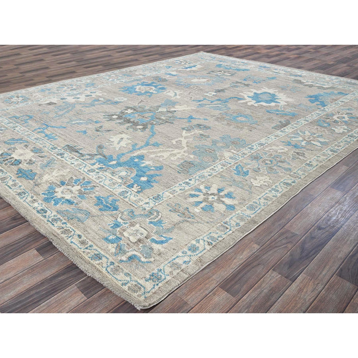 9'7" x 12'2" New Hand Knotted Brown Wool Rectangle Oriental Rug - MOA102894