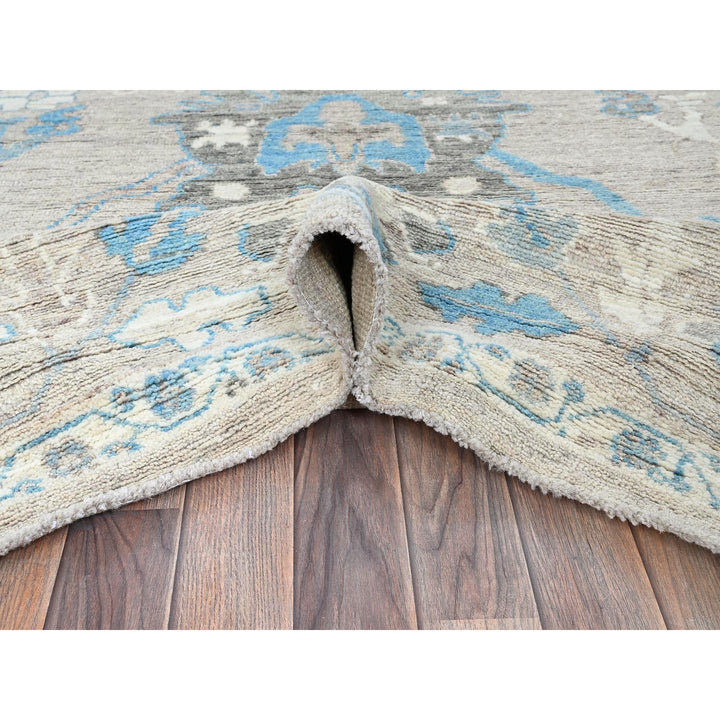 9'7" x 12'2" New Hand Knotted Brown Wool Rectangle Oriental Rug - MOA102894