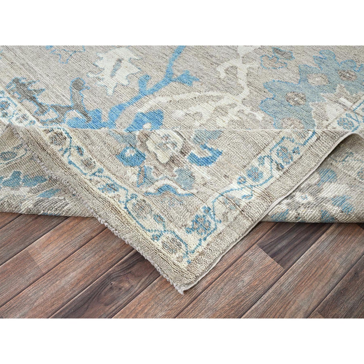 9'7" x 12'2" New Hand Knotted Brown Wool Rectangle Oriental Rug - MOA102894