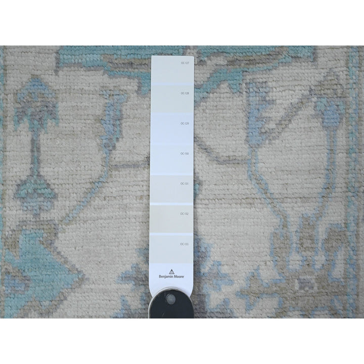 2'7" x 7'11" New Hand Knotted Ivory Wool Runner Oriental Rug - MOA10289534