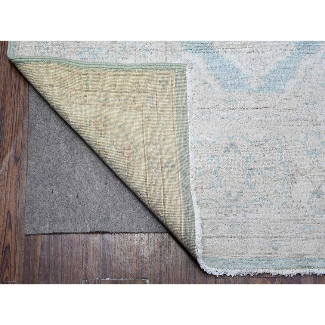 8'0" x 10'4" New Hand Knotted Green Wool Rectangle Oriental Rug - MOA10289541