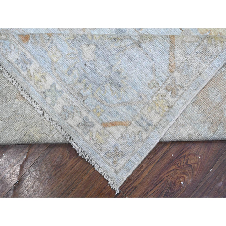 8'10" x 11'6" New Hand Knotted Blue Wool Rectangle Oriental Rug - MOA10289549