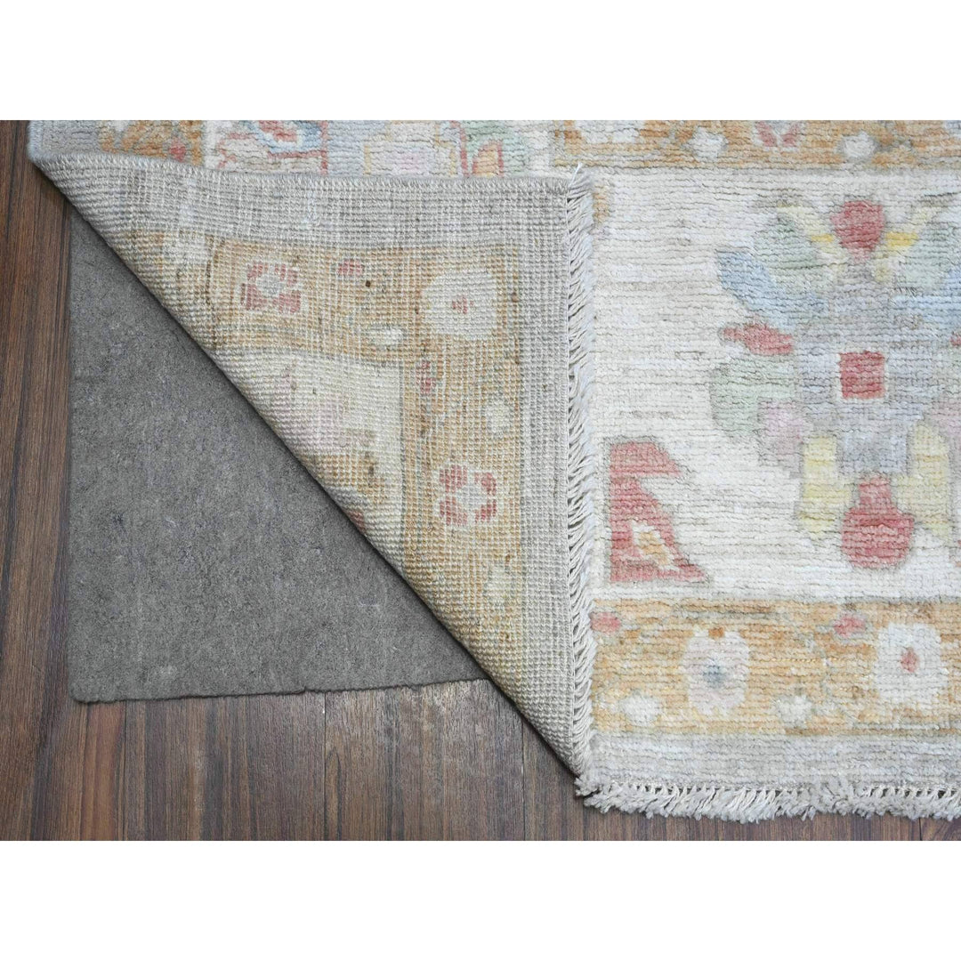 7'11" x 9'10" New Hand Knotted Grey Wool Rectangle Oriental Rug - MOA10289550