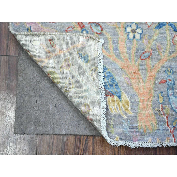 1'11" x 3'1" New Hand Knotted Grey Wool Rectangle Oriental Rug - MOA10289558