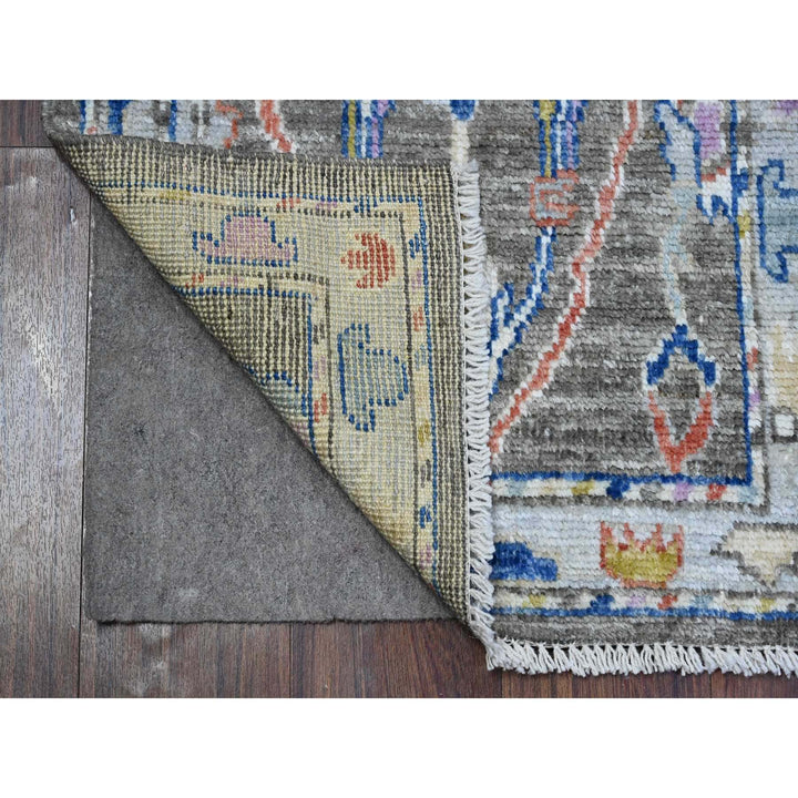 2'1" x 3'2" New Hand Knotted Grey Wool Rectangle Oriental Rug - MOA10289569