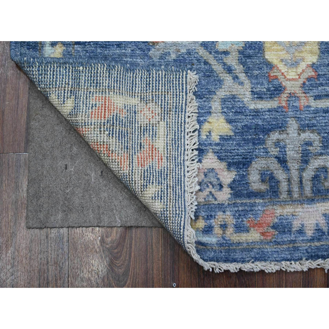 3'0" x 4'10" New Hand Knotted Blue Wool Rectangle Oriental Rug - MOA10289578