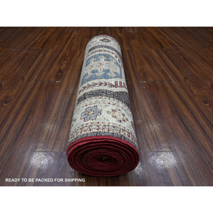 2'6" x 19'5" New Hand Knotted Brown Wool Runner Oriental Rug - MOA10289616