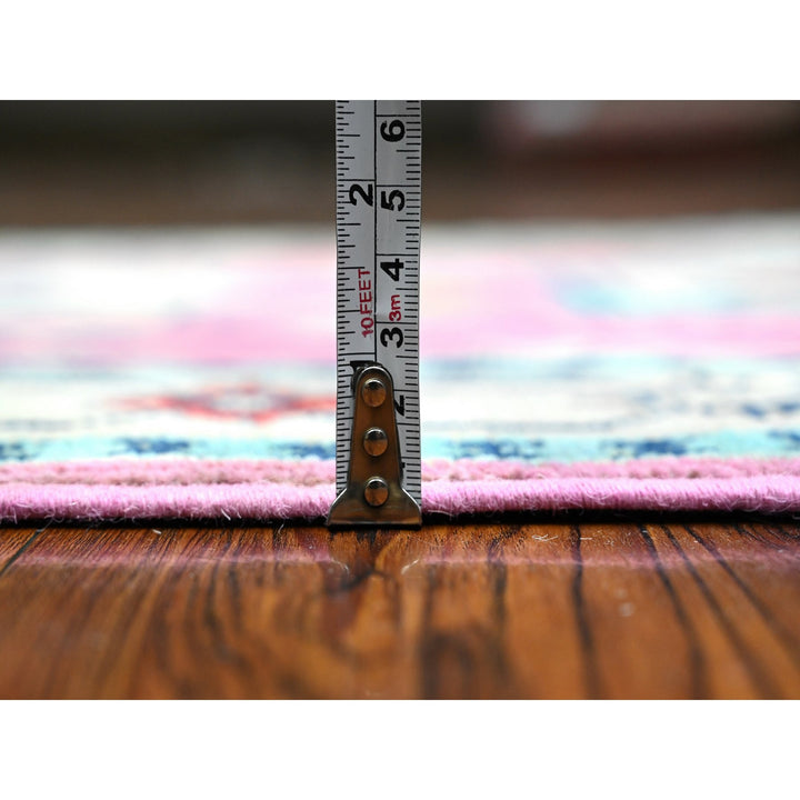 2'7" x 15'6" New Hand Knotted Pink Wool Runner Oriental Rug - MOA10289621