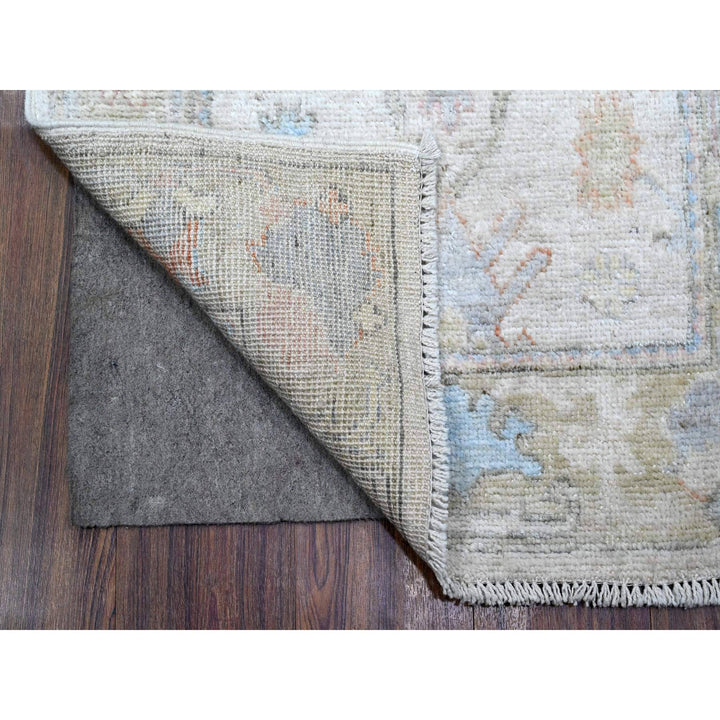 2'6" x 19'1" New Hand Knotted Grey Wool Runner Oriental Rug - MOA10289629