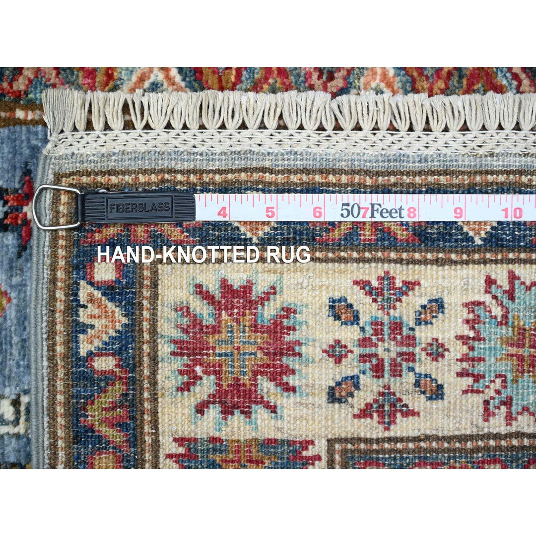 2'7" x 19'6" New Hand Knotted Blue Wool Runner Oriental Rug - MOA10289638