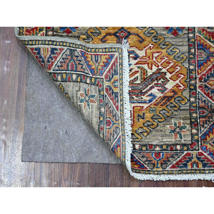 1'11" x 5'10" New Hand Knotted Grey Cotton Runner Oriental Rug - MOA10289639