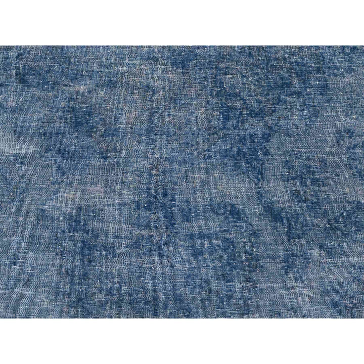 9'5" x 12'7" Vintage Hand Knotted Blue Wool Rectangle Oriental Rug - MOA10289654