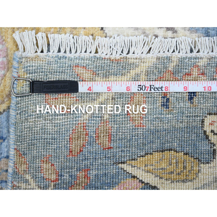 5'0" x 14'8" New Hand Knotted Blue Wool Runner Oriental Rug - MOA10289697