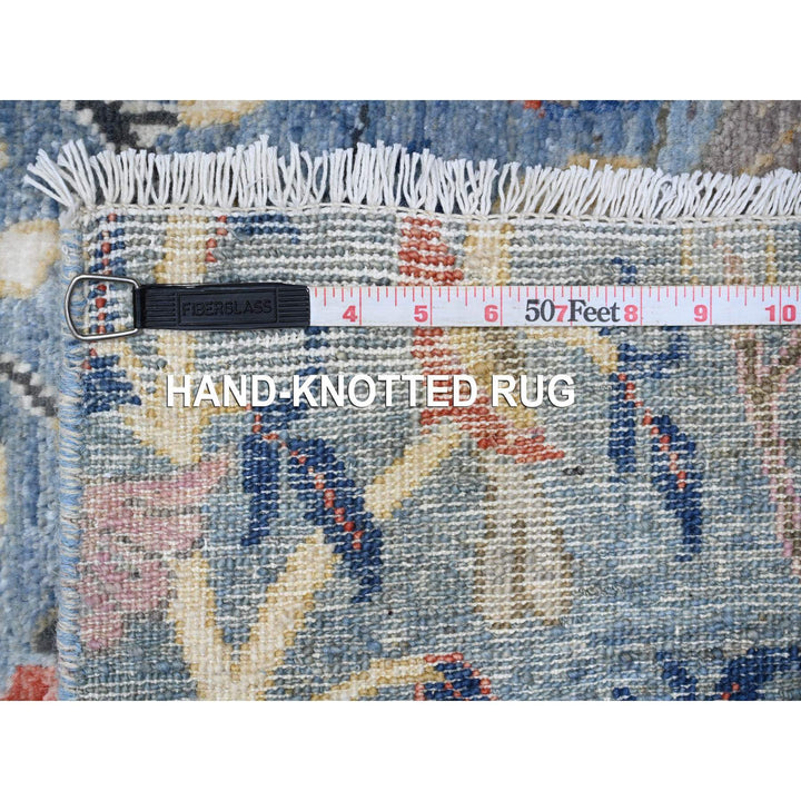 5'2" x 20'1" New Hand Knotted Blue Wool Runner Oriental Rug - MOA10289698