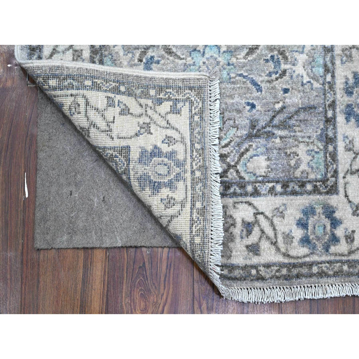 2'4" x 29'2" New Hand Knotted Grey Wool Runner Oriental Rug - MOA10289702