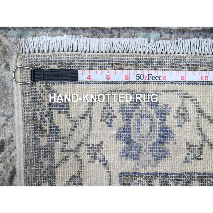 2'4" x 29'2" New Hand Knotted Grey Wool Runner Oriental Rug - MOA10289702