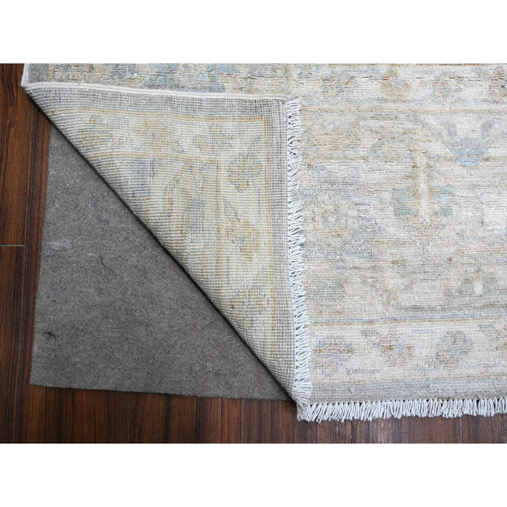 8'11" x 11'10" New Hand Knotted Grey Wool Rectangle Oriental Rug - MOA10289703