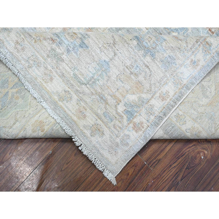 8'11" x 11'10" New Hand Knotted Grey Wool Rectangle Oriental Rug - MOA10289703