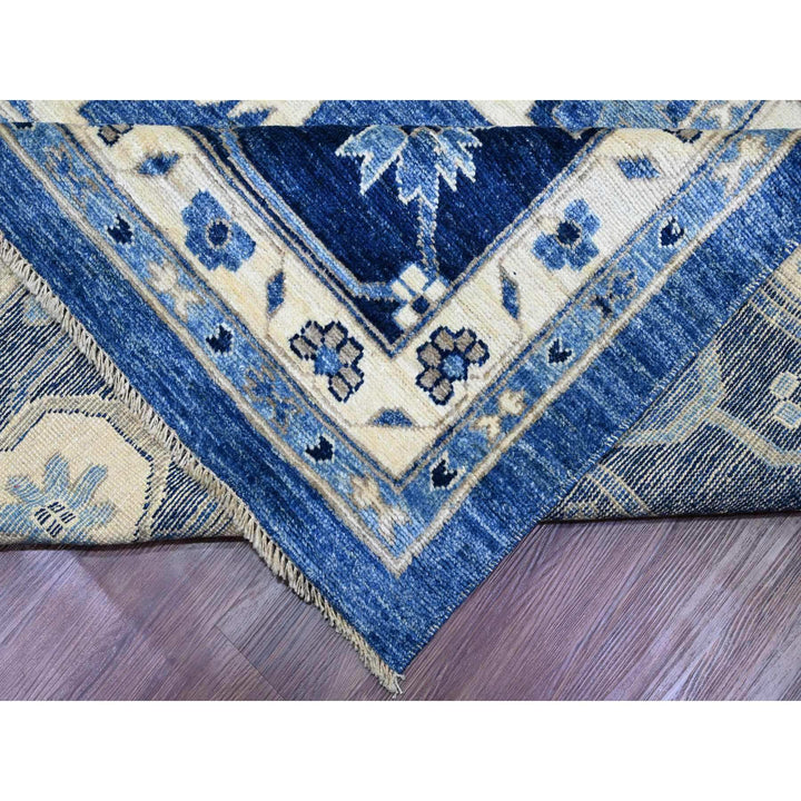 13'5" x 18'10" New Hand Knotted Blue Wool Rectangle Oriental Rug - MOA10289738