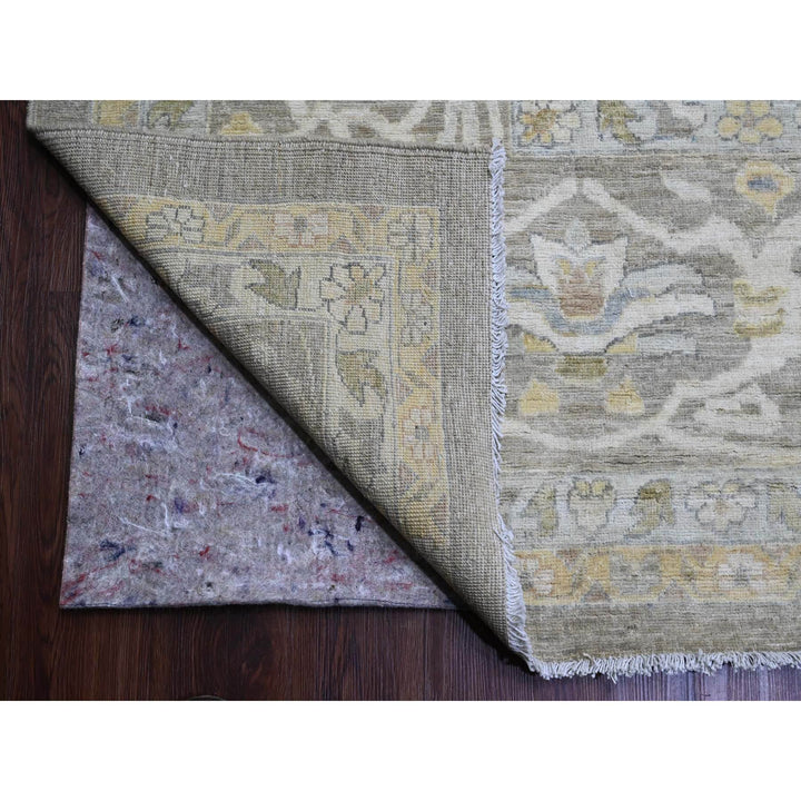 13'10" x 17'1" New Hand Knotted Grey Wool Rectangle Oriental Rug - MOA10289741