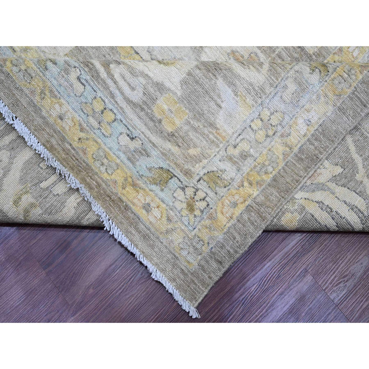 13'10" x 17'1" New Hand Knotted Grey Wool Rectangle Oriental Rug - MOA10289741