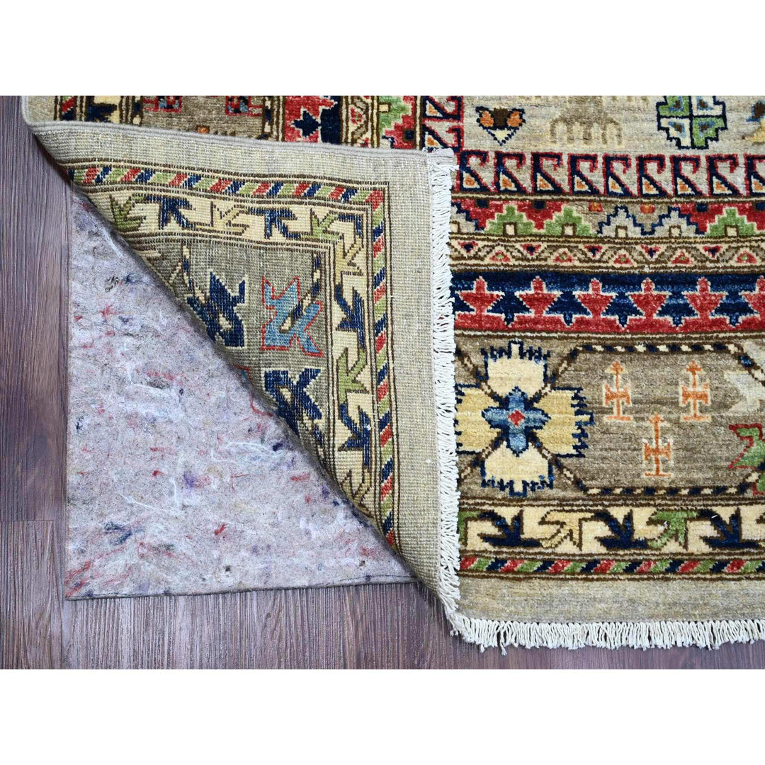 8'9" x 11'10" New Hand Knotted Grey Wool Rectangle Oriental Rug - MOA10289747