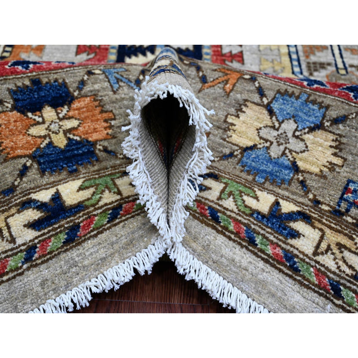8'9" x 11'10" New Hand Knotted Grey Wool Rectangle Oriental Rug - MOA10289747